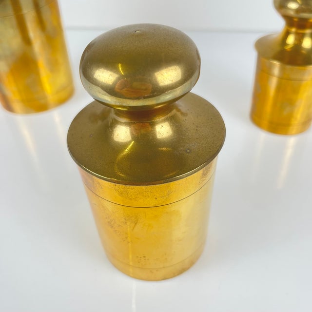 Vintage Gilt Brass Boxes, 1960s, Set of 3 For Sale - Image 13 of 14