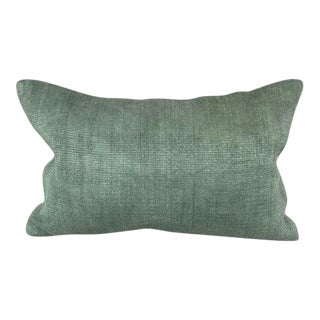16 x 24 Hemp Pillow Turkish Cushion Natural Spanish Green Pillow Cushion Cover For Sale