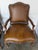 Pair of VIntage French Louis XV Cognac Leather Fauteuils For Sale - Image 4 of 18