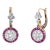 Vintage Diamond Ruby Earrings 14k Gold Platinum Drops Old Mine Cuts Jewelry, Pair For Sale