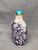 Chinese Frosted Glass Snuff Bottle With Blue Overlay Design of Fish Ad Ducks For Sale - Image 3 of 11