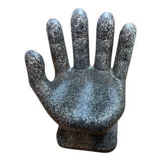 1970's Rotonics Molding Inc Hand Chair Faux Granite Made of Plastic For Sale