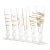 Footed Razzle Dazzle Champagne Flutes with Gold Accents, Set of 6 For Sale