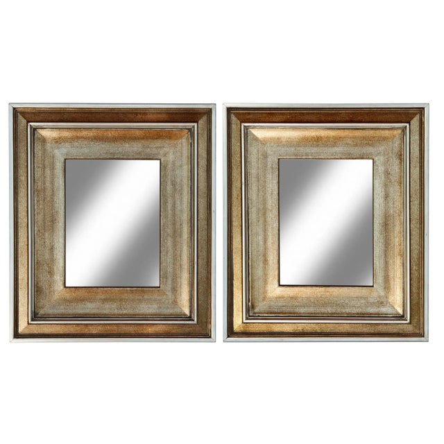 Contemporary Model Home Decorator Mirrors- a Pair For Sale In Los Angeles - Image 6 of 6