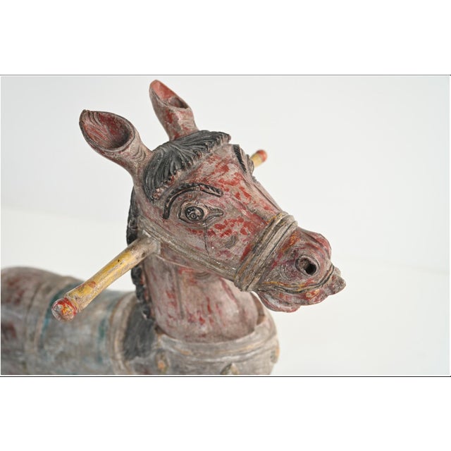 Antique Carved and Painted Wooden Rocking Horse For Sale - Image 15 of 16