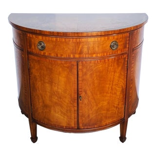 Hepplewhite Style Demilune Cabinet For Sale