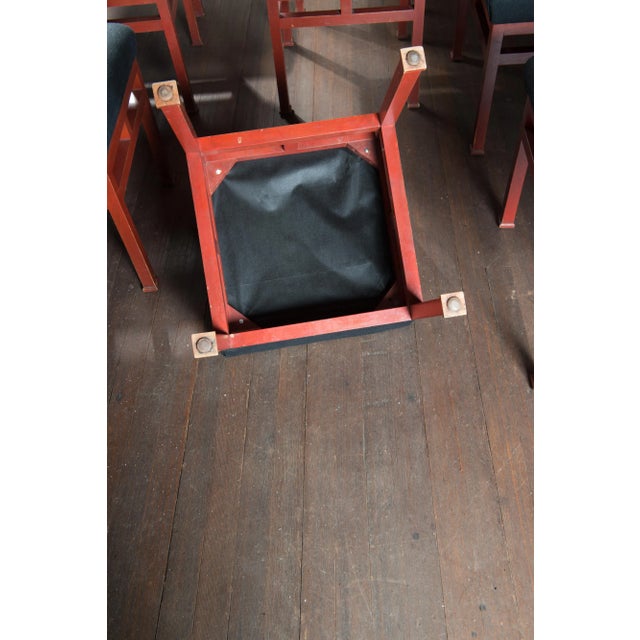 12 Art Moderne Red Dining Chairs, 1940s For Sale - Image 9 of 13