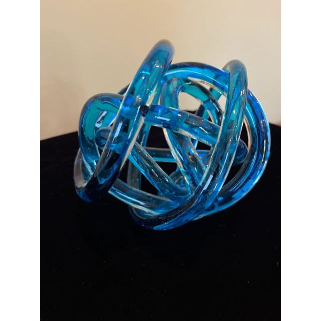 Blue Ocean Swirl Glass Art For Sale In Birmingham - Image 6 of 10