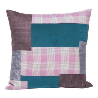 Antique Japanese Suiting Throw Pillow For Sale