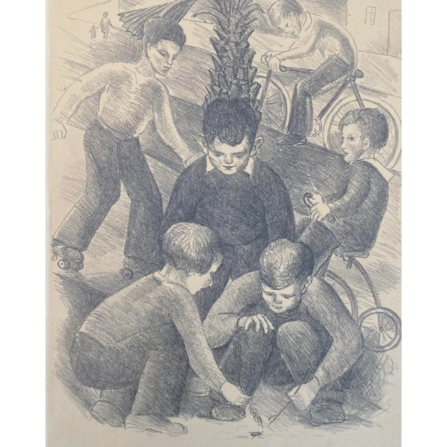 Elizabeth Sherman California Figural Lithograph For Sale - Image 6 of 6