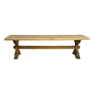 Large French Oak Farmhouse Dining Table, 1920 For Sale