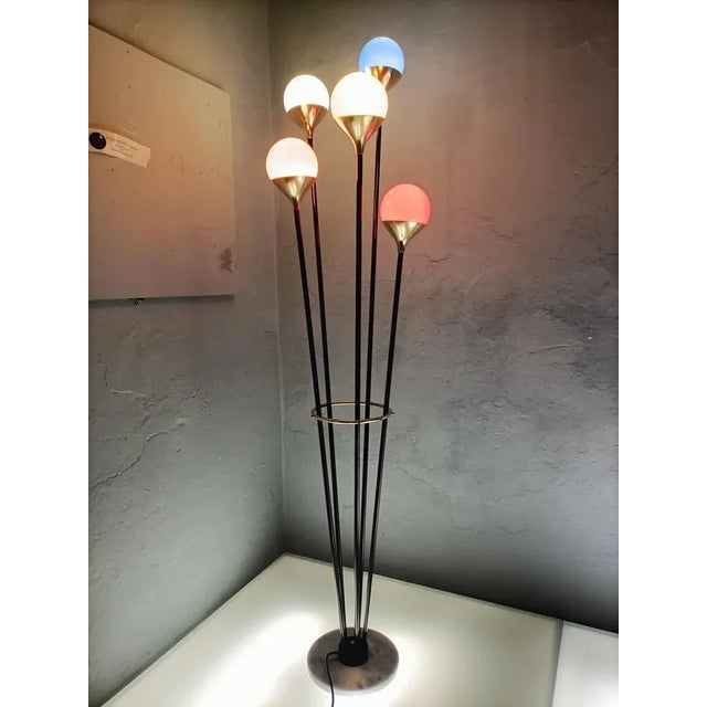 Iron, Brass & Marble Alberello Floor Lamp from Stilnovo For Sale - Image 16 of 18