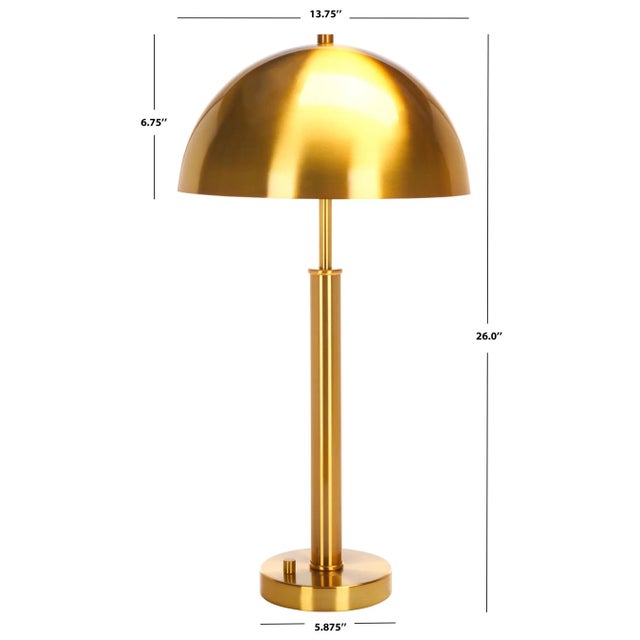 Harvey Metal Dome Table Lamp in Gold For Sale In Philadelphia - Image 6 of 6