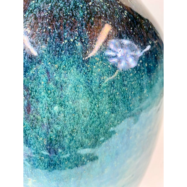 Early 19th Century Green Blue Iridescent Vase For Sale In San Francisco - Image 6 of 10