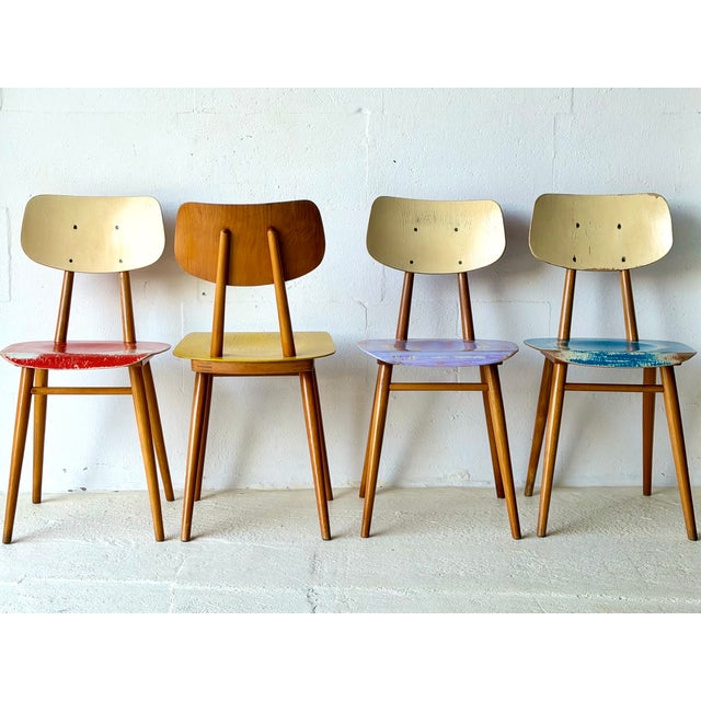 Dining Chairs from Ton, 1960, Set of 4 For Sale - Image 17 of 18