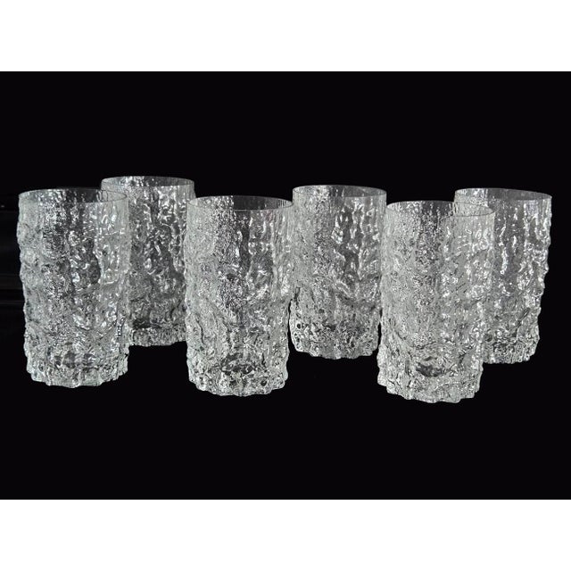 Vintage Whitefriars Glassworks Glacier/Bark Textured Highball Glasses Designed by Geoffrey Baxter, Set of 6 For Sale - Image 13 of 13