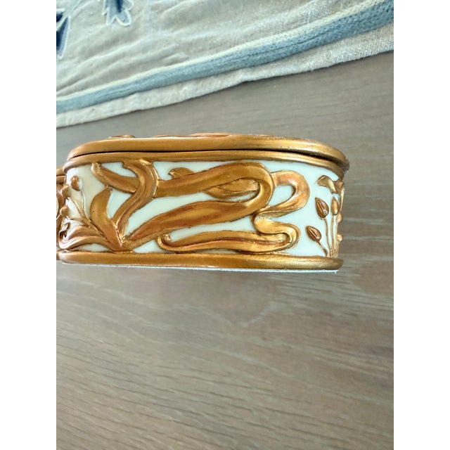 Art Nouveau Butterfly Fairy Trinket Box For Sale - Image 9 of 12