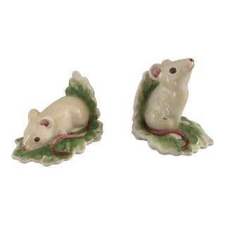 Hand Painted Italian Mice Bookends Pair For Sale