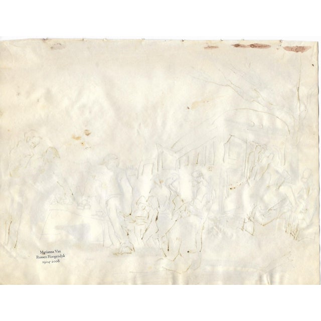 Watercolor on paper, estate stamp on the back. Marianna Van Rossen Hoogendyk (1924-2008) was born in Connecticut to an...
