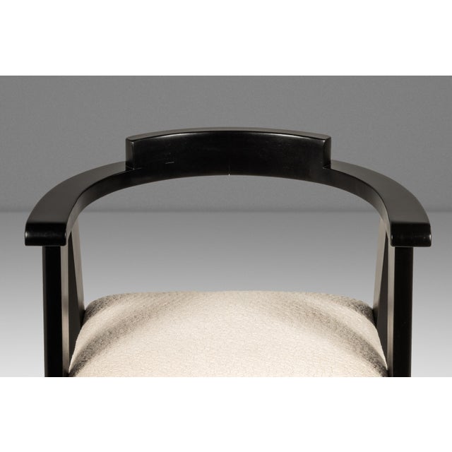 Set of Four (4) Bespoke Compass Dining Chairs in the Manner of Alan Gould for Knoll in Bouclé Upholstery, Usa, C. 1950's For Sale - Image 12 of 18