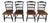L Hitchcock Maple Stenciled Eagle Back Tavern Inn Chairs - Set of 4 For Sale