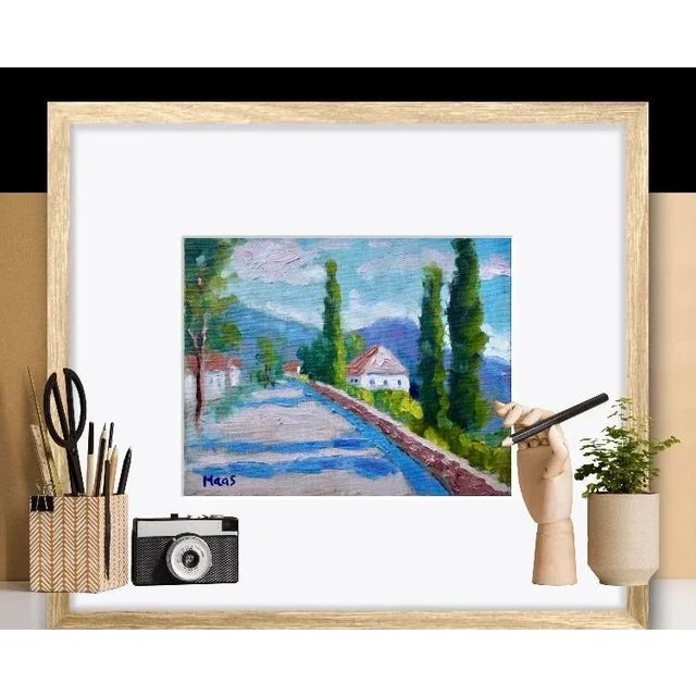 "Around the Bend, Lake Como, Italy" Contemporary Landscape Oil Painting For Sale - Image 4 of 12