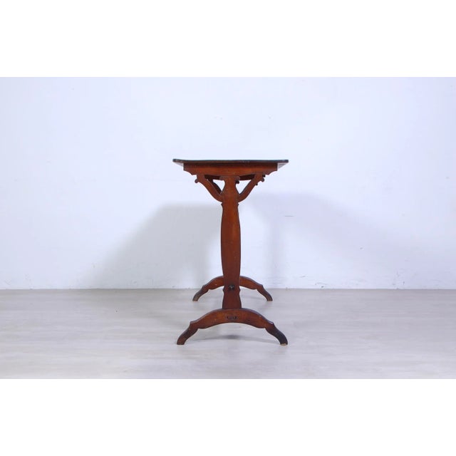 Vitage Walnut Bistrot Table For Sale - Image 4 of 13