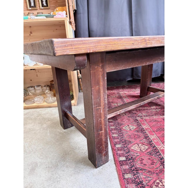 Vintage Brutalist Mountain Table in Wood, 1950s-1960s For Sale - Image 6 of 12