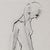 Modern 'Standing Nude', by Michael Decker, American Modernist India Ink and Graphite Figural Study For Sale - Image 3 of 5