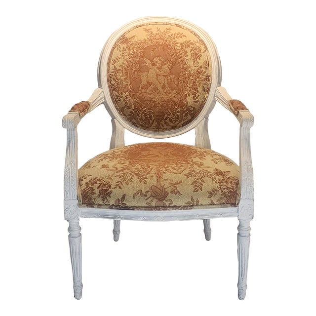 1970s Ethan Allen Louis XVI Armchair For Sale