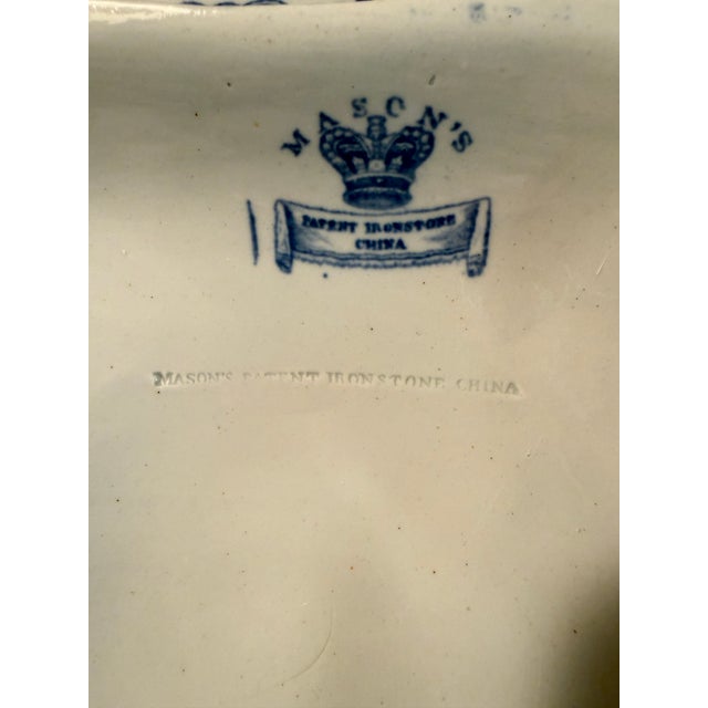 Mid 19th Century Mason's Patent Ironstone, Blue Willow and Chinoiserie , Vegetable Dishes - a Pair For Sale In Sacramento - Image 6 of 13