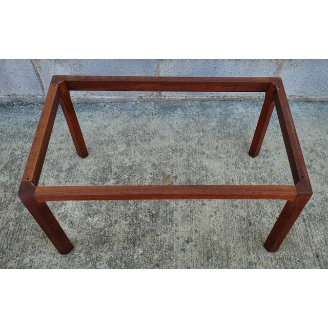 1960s Danish Teak Plant Stand with Plastic Insert - 2 Pieces For Sale - Image 9 of 13