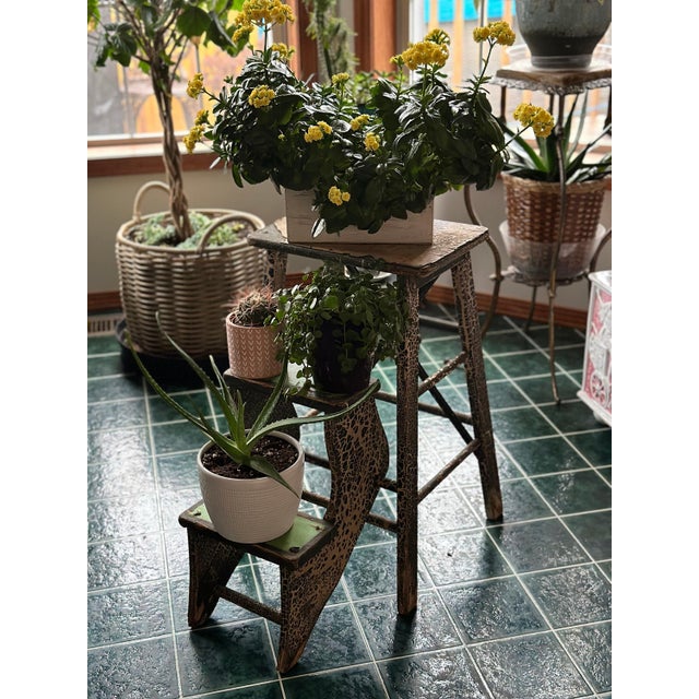 MCM Art Deco Fold-Out Step Stool For Sale - Image 10 of 10