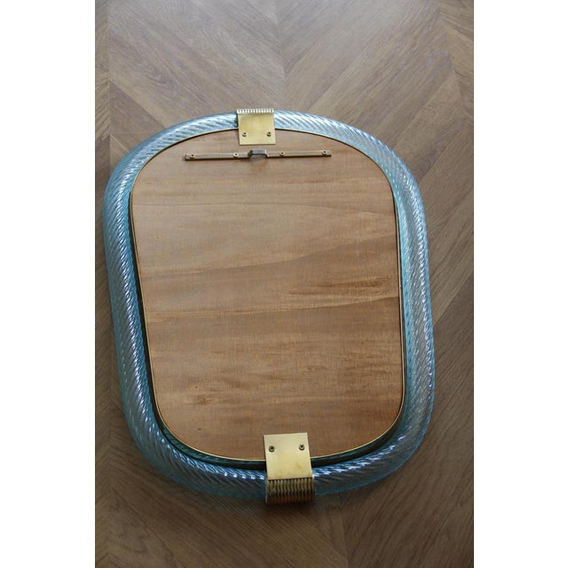 Twisted Sky Blue Murano Glass Mirror, 2000s For Sale - Image 10 of 18