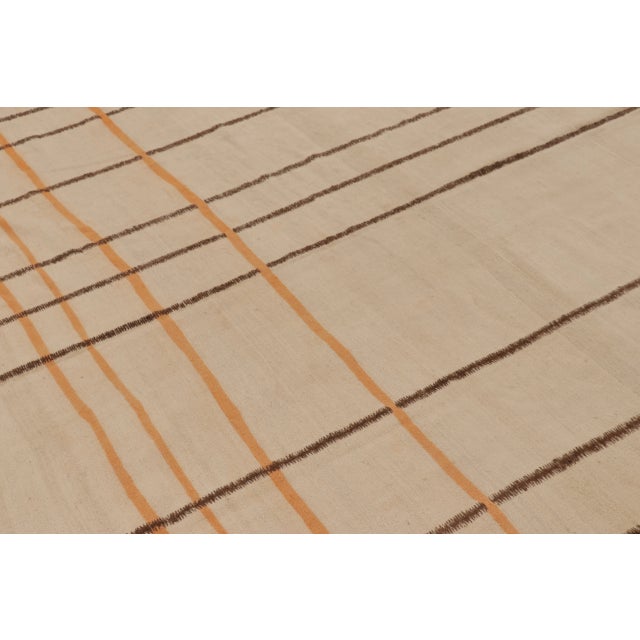 Traditional Vintage Moroccan Rug With Tribal Designs in Beige & Brown - Rug & Kilim For Sale - Image 3 of 9