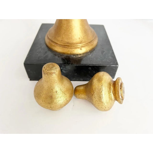 Wood Italian Topiary Lamps & Shades - A Pair For Sale - Image 7 of 12