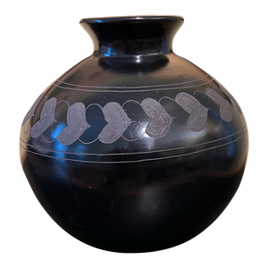 Early 20th Century Southwestern Style Black Pottery Vase