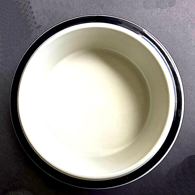 Vintage Anemone Blue by Arabia of Finland Serving Bowl Designed by Ulla Procopé For Sale - Image 10 of 12