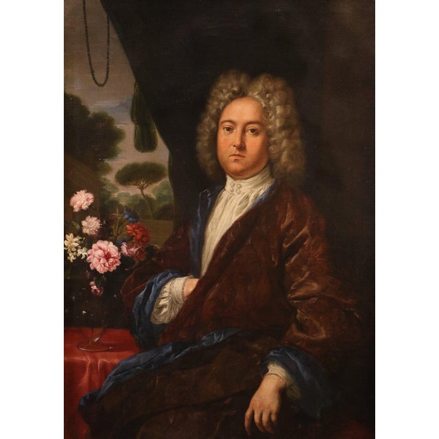 Workshop of Anton Raphael Mengs, Portrait of a Gentleman, 1760, Oil on Canvas For Sale - Image 13 of 16