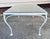 Metal Vintage 1960s White Wrought Iron Glass Top Coffee Table For Sale - Image 7 of 9