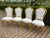 1980s Luxurious Italian Baroque Rococo Dining Set With White Leather and Gold Leaf – 5-Piece Collection For Sale - Image 5 of 12