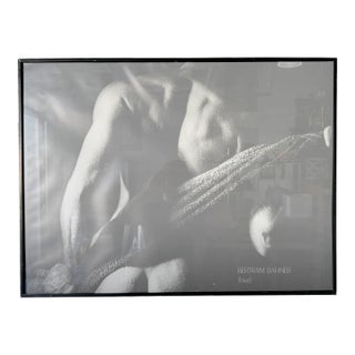 1980's Vintage Bertram Bahner " Towel " Black and White Poster Print For Sale