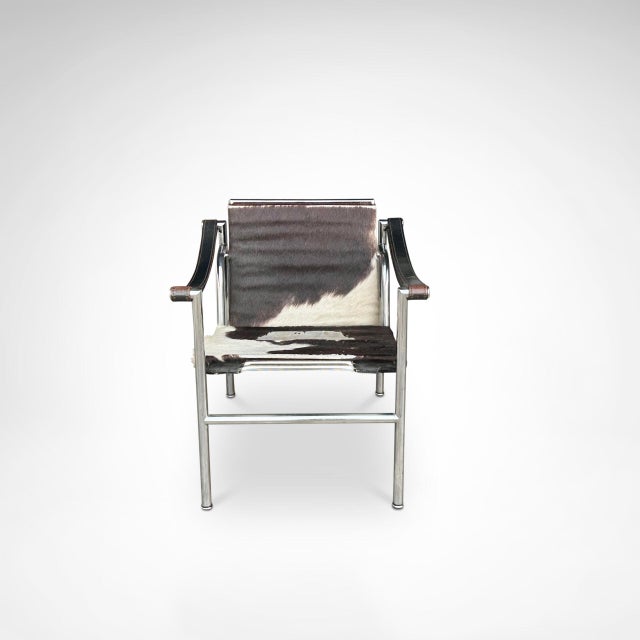 LC1 ponyskin armchair by Le Corbusier et al for Cassina 1980s Iconic basculant chair design from the bauhaus period by Le...