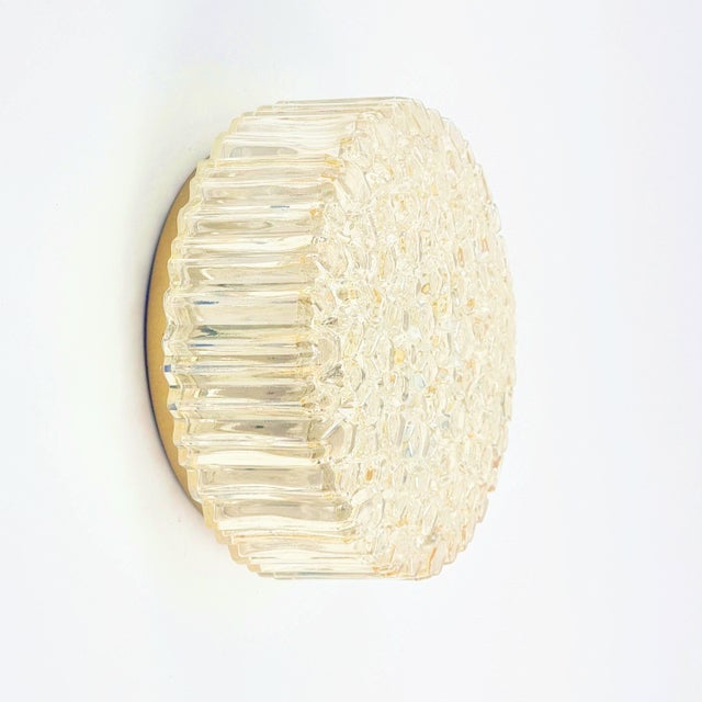 Mid-Century Modern Mid-Century Modern Amber Bubble Glass Wall Lights by Helena Tynell for Limburg, Germany, 1970s For Sale - Image 3 of 10