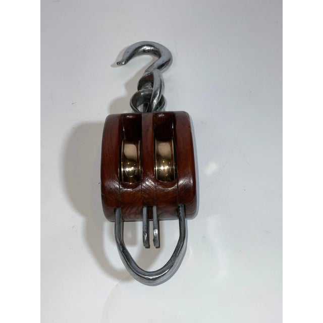 Sturdy Double Sheave Pulley with Steel Swivel Hook For Sale - Image 4 of 9