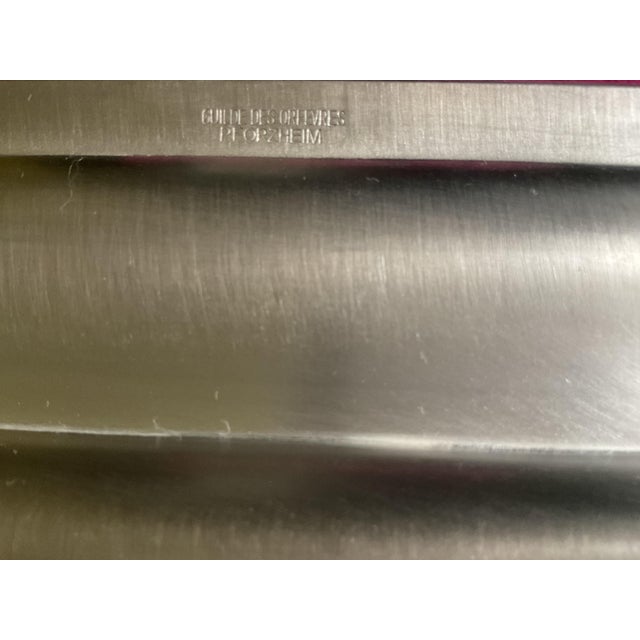 1980s Mid-Century Modern Silver Rectangular Platters For Sale - Image 15 of 15