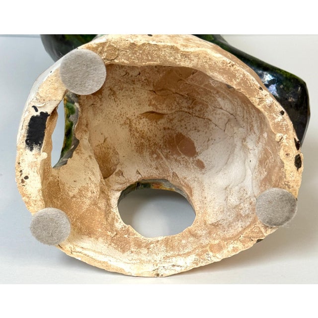 Green Monumental Chinese Export Porcelain Green Sancai Glazed Parrot, Late 19th C For Sale - Image 8 of 18