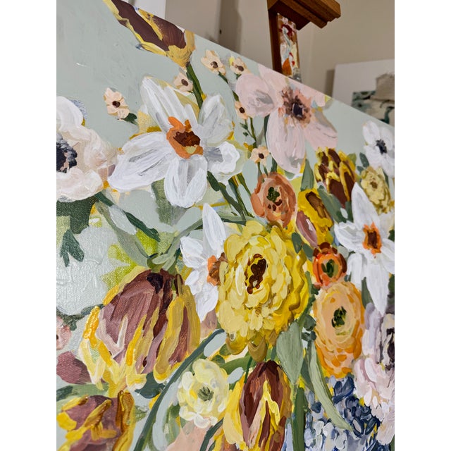 Everyday Bouquet Expressionism Acrylic Painting For Sale - Image 9 of 9