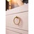 Concave Modern Sideboard - Cream Linen For Sale - Image 9 of 11