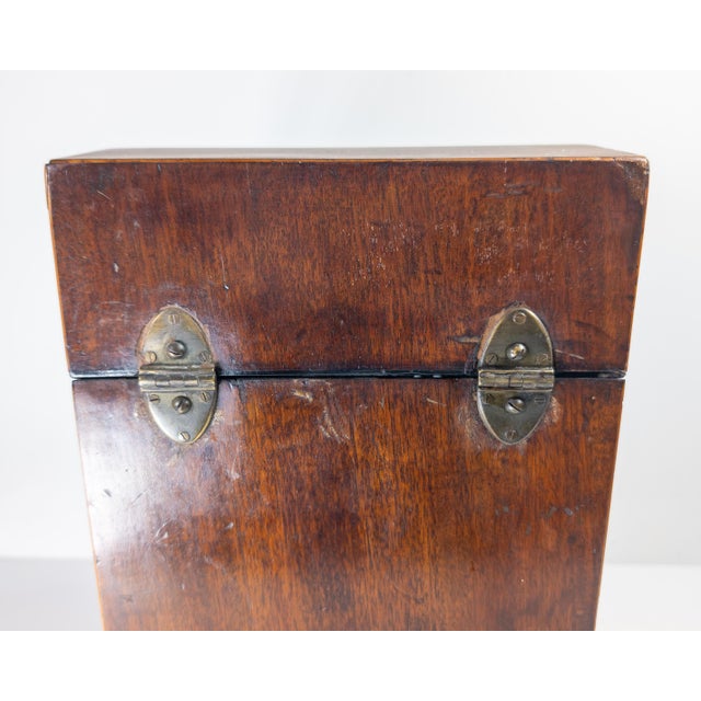 18th Century English Georgian Mahogany Knife Box With Rose Inlay For Sale - Image 9 of 16